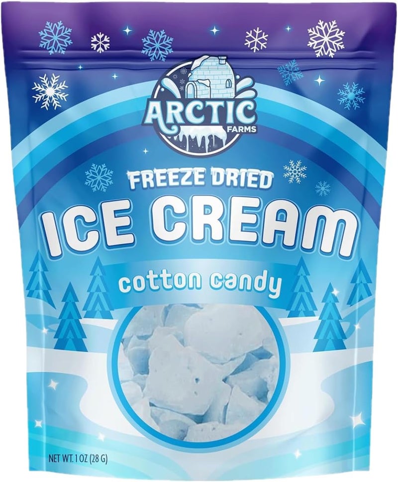 Arctic Farms آيس كريم مجفف بالتجميد من Arctic Farms - طعم حلوى القطن (أزرق) - 1 أونصة - Image 3